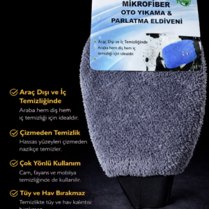 Mikrofiber Oto Yıkama Ve Parlatma Eldiveni